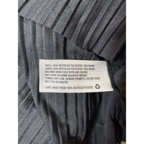 A New Day Womens Cami Shirt Tank Top XL Black Plisse Classic Boho Chic Dressy - Picture 6 of 6